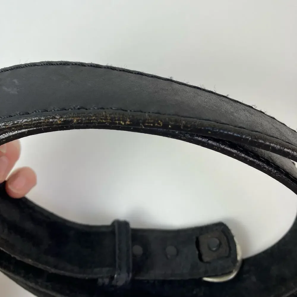Duluth Trading Company Mens Size 46 Ranger Work Belt Black Leather Made USA